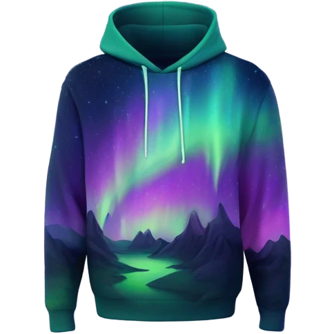 Aurora borealis hoodie emoji