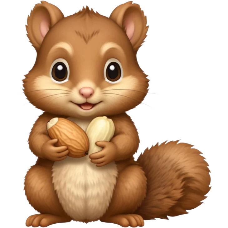 baby squirrel hold a peanut emoji