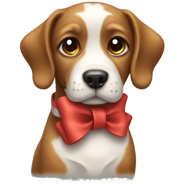 Dog with bow emoji