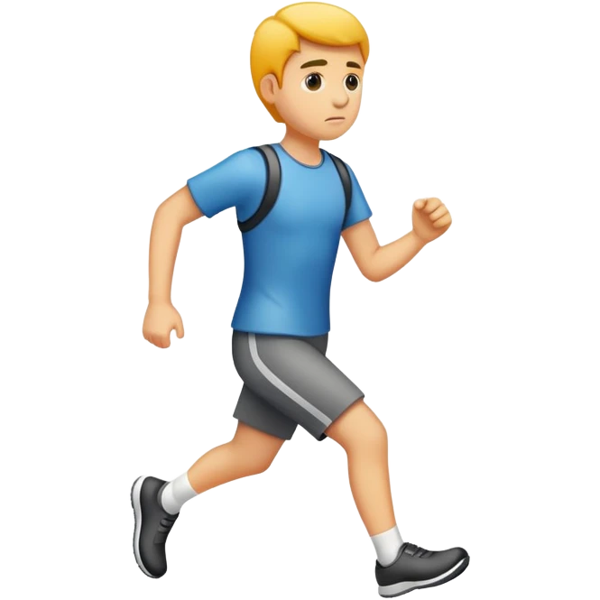 Person walking fast, speedwalking emoji