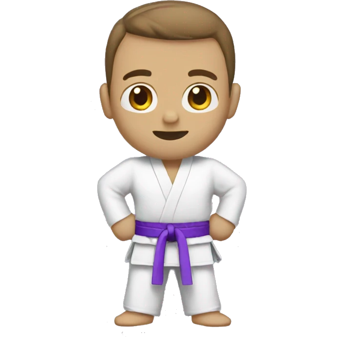 White gi purple belt emoji