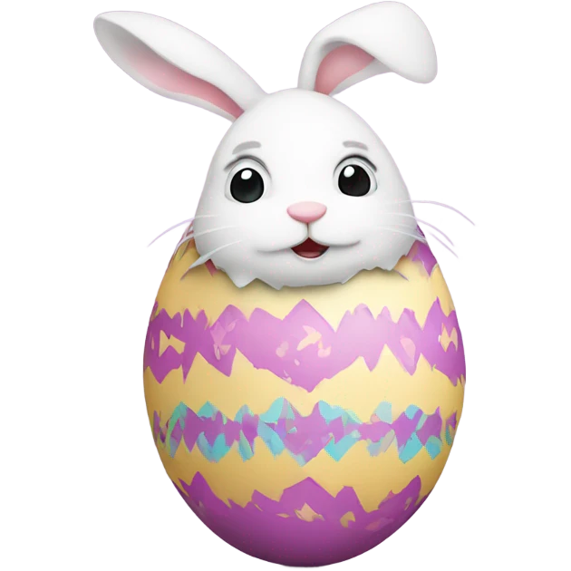 easter egg with a bunny all in Easter theme emoji