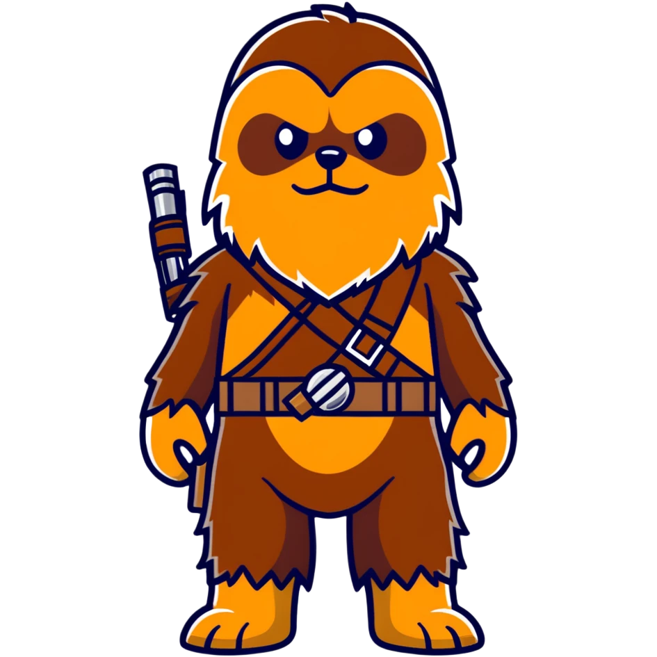 Chewbacca wookiee character with brown fur and bandolier emoji