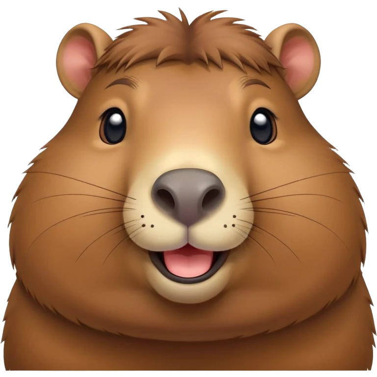 cute happy capybara emoji