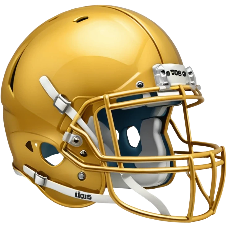 College football player helmet in gold color ( where is player face) emoji