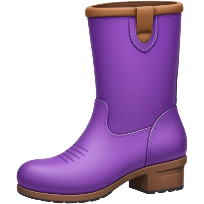 purple boot shape, simple and bold emoji