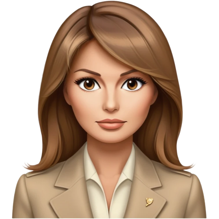 Melania Trump former First Lady with elegant style and light brown hair emoji