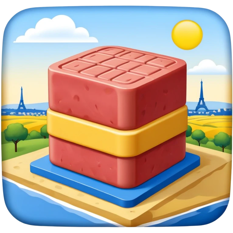  spam meat mondrian style paris landscape  emoji