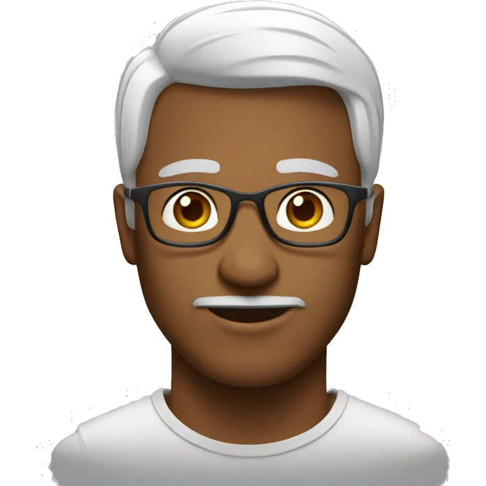Homem branco de óculos emoji