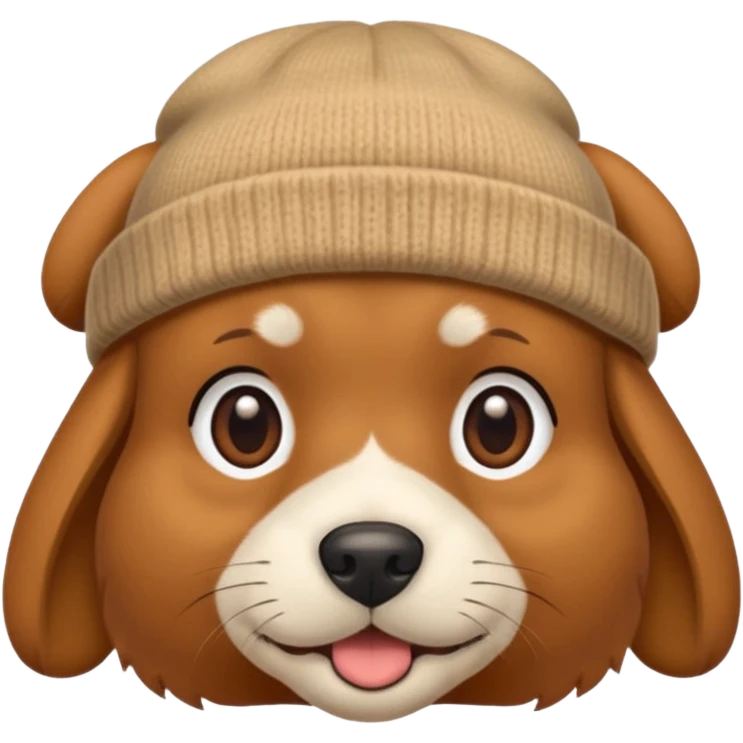 dog with beenie emoji