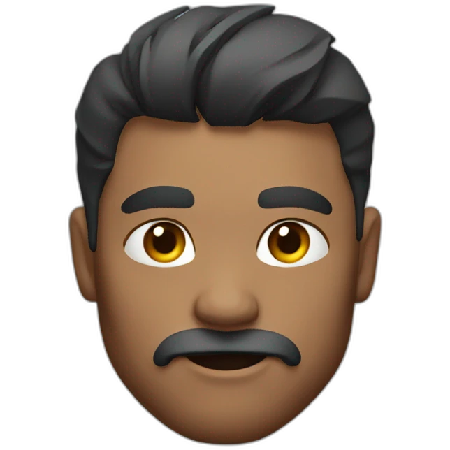 man with muscle as a face emoji