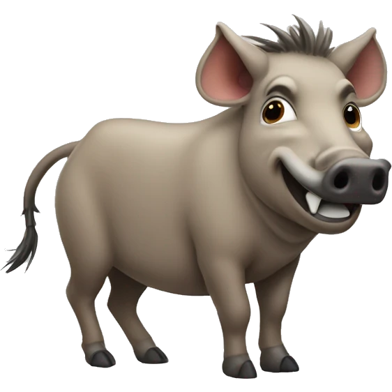Silly warthog emoji