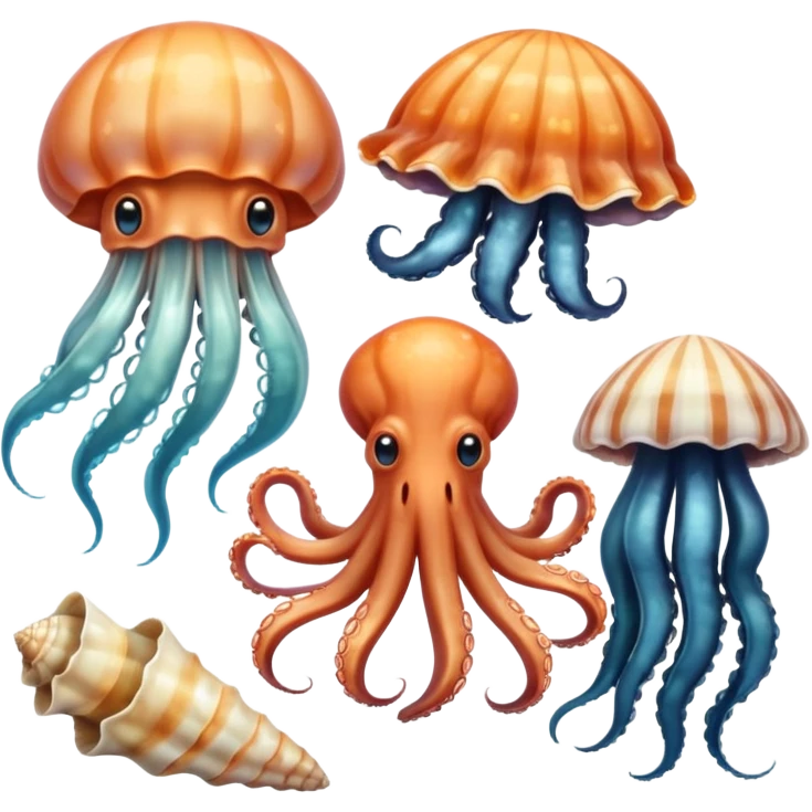 🪼🦑🐙🦪🐚 emoji
