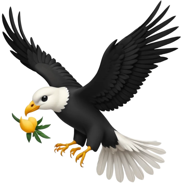 lazo negro con una paloma blanca de la paz emoji