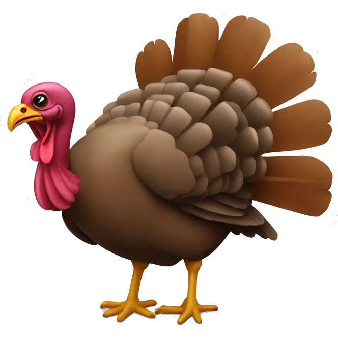 A turkey which a hat emoji