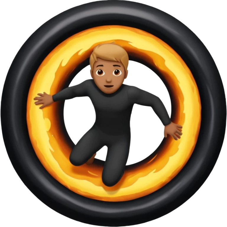 Man in black hole emoji