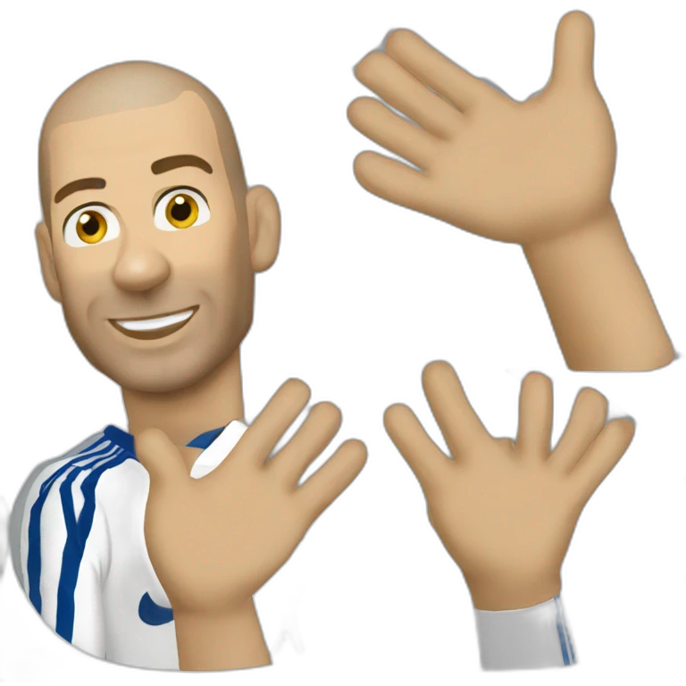 Zinedine Zidane waving emoji