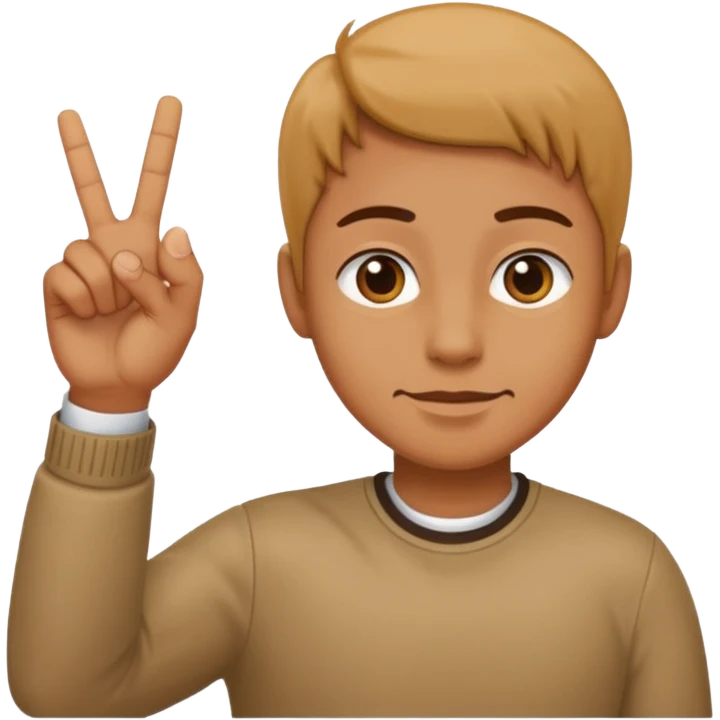 someone who makes a 6 or 7 with their hands emoji