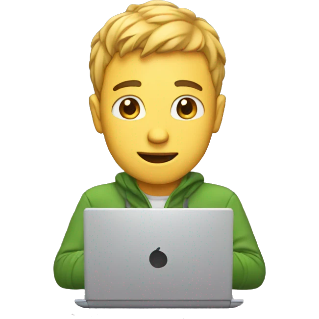 guy on a laptop emoji