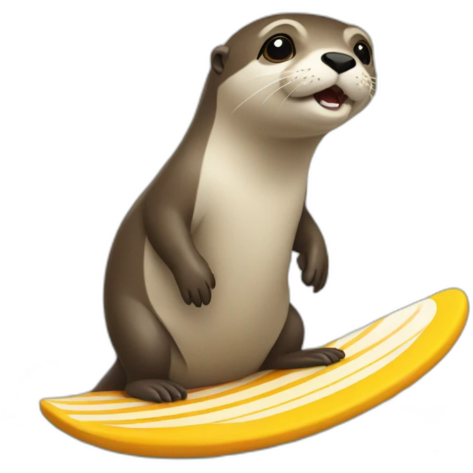 Loutre qui fait du surf emoji