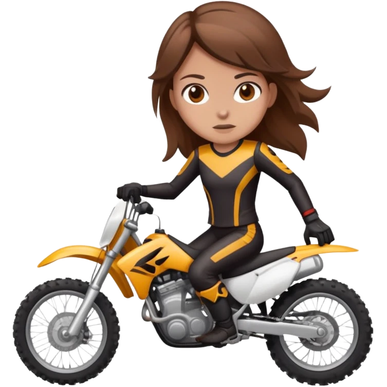 Girl with brown hair dirtbike crash  emoji