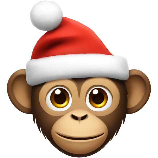 monkey with santa hat emoji