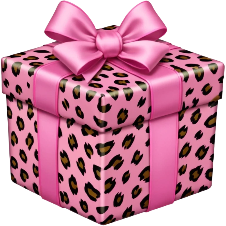 pink leopard print present emoji
