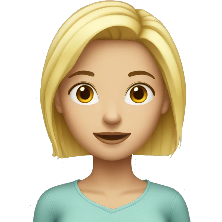 YOUNG WOMAN BLOND emoji