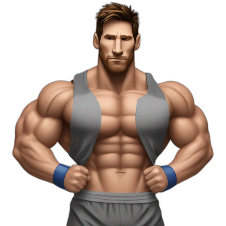 Messi Muscular Bodybuilder emoji