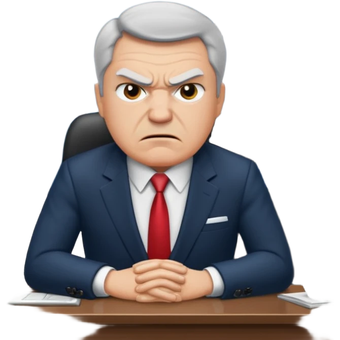 angry boss in his office emoji