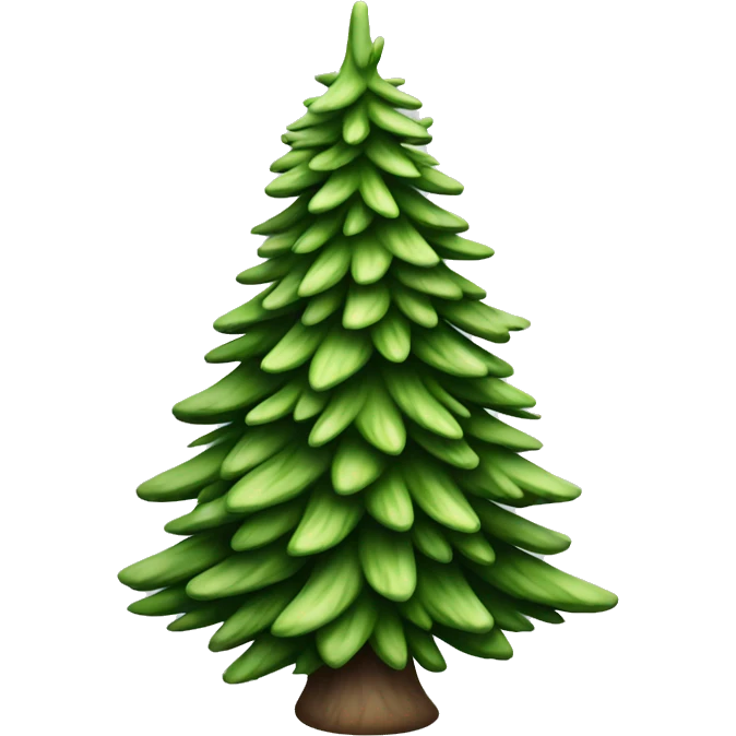  actual white fir christmas tree isolated.  emoji