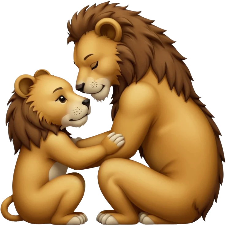 Lion Kiss bear emoji
