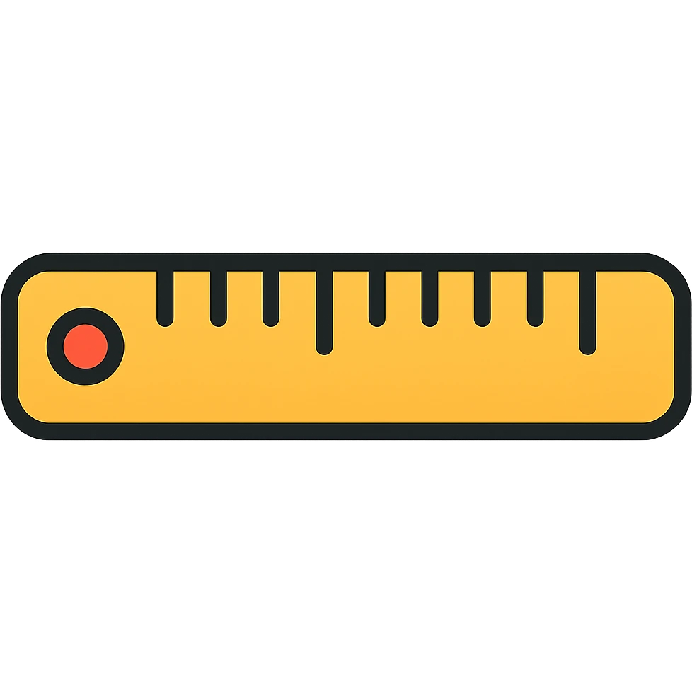 Add color to the ruler icon, keeping it simple and clear with lineal color and black outlines. emoji