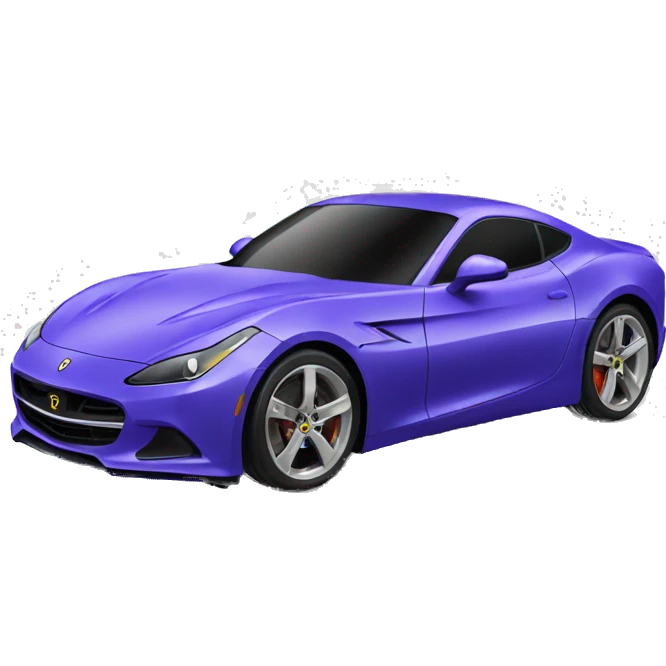 sports car on white background emoji