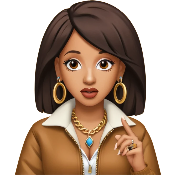 Cardi b rapping emoji