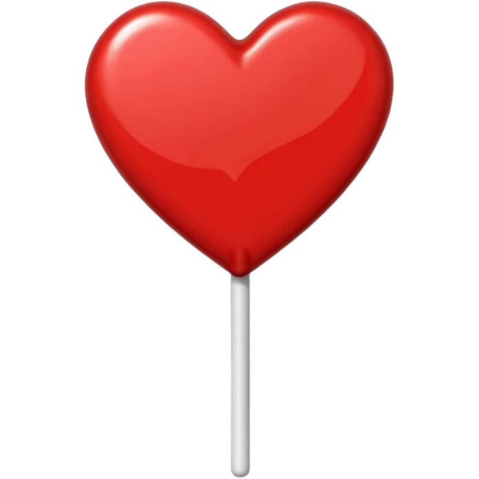 red heart-shaped lollipop on a stick emoji