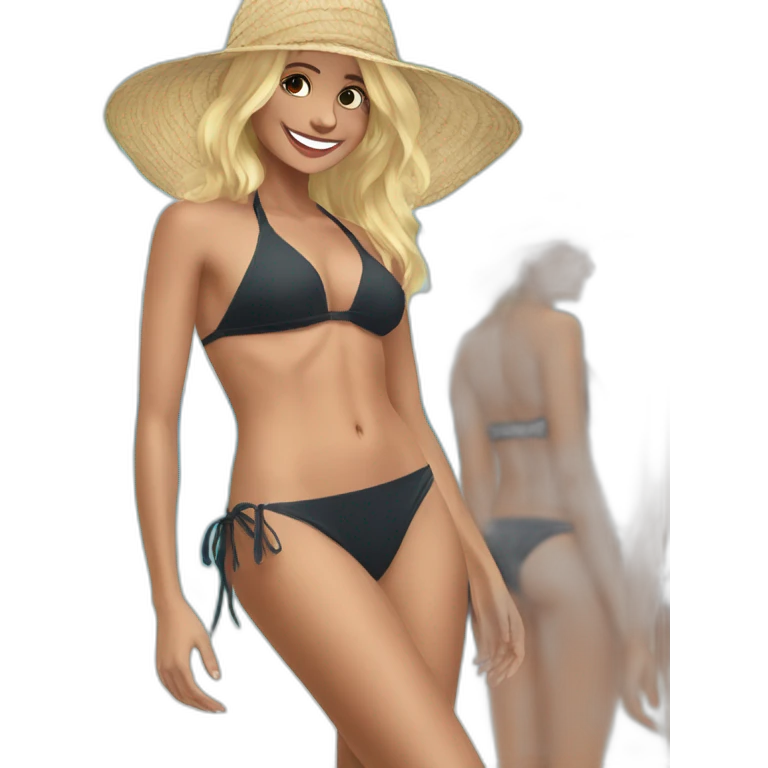 macron in a bikini emoji
