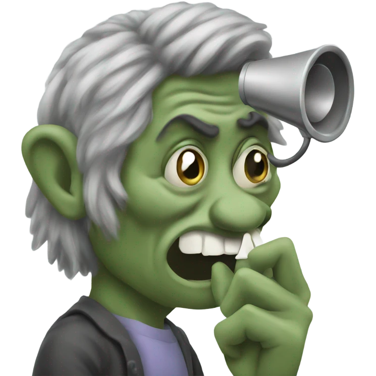 Nosey troll on telephone  emoji
