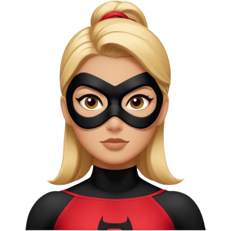 miss incredible with black mask  emoji