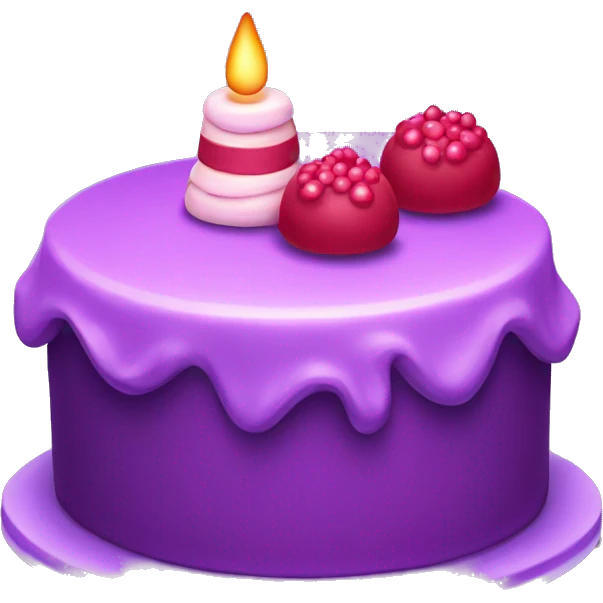 Purple cute cake emoji