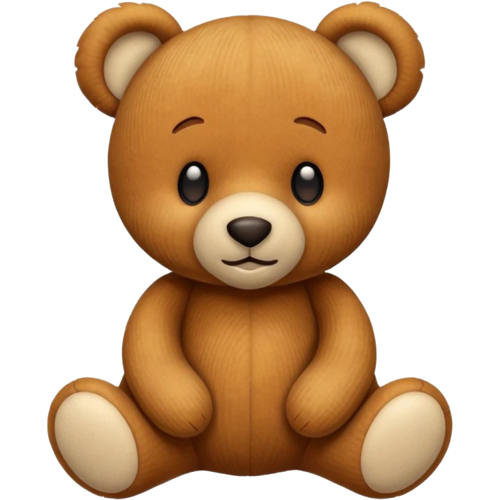 Corduroy texture teddy bear emoji