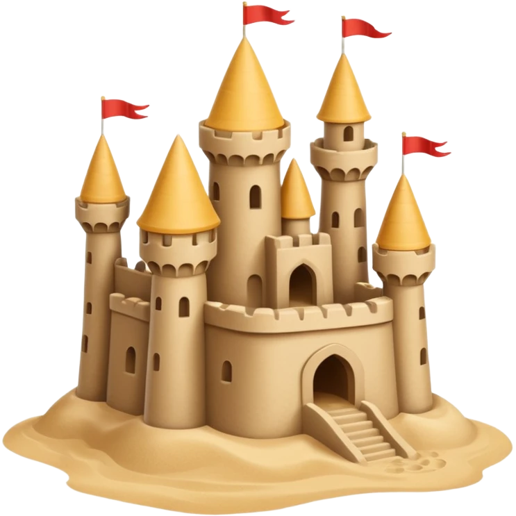 sandcastle on the beach emoji