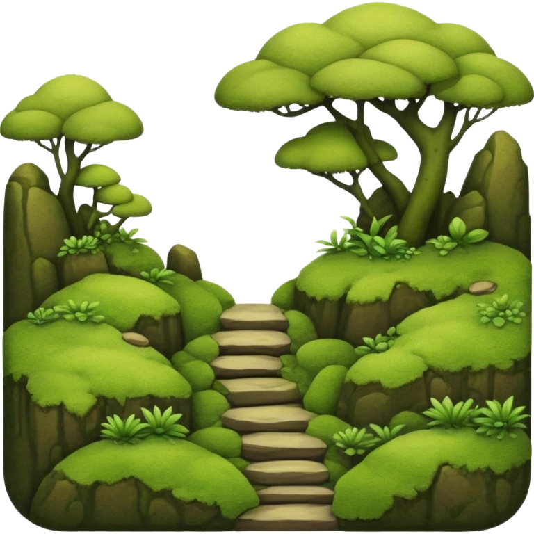 Green-brown-mossy-dusky-dull-aesthetic-scenic-scenery-Decoration emoji