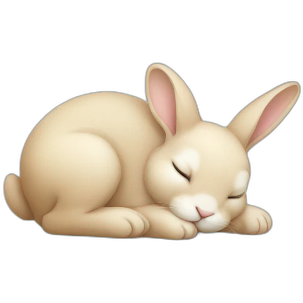 baby rabbit sleeping emoji