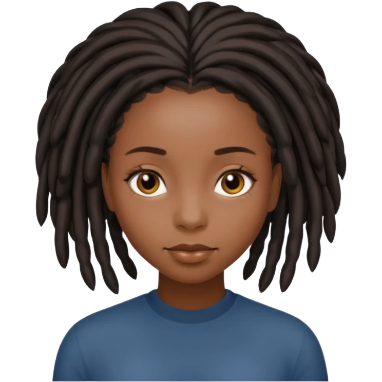 Black girl with locs emoji