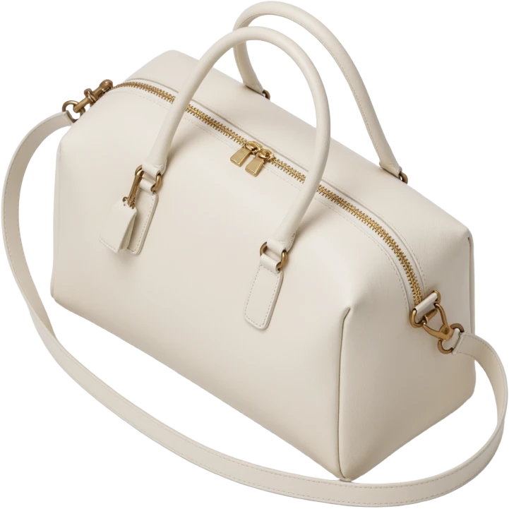 luxe ivory duffel bag emoji