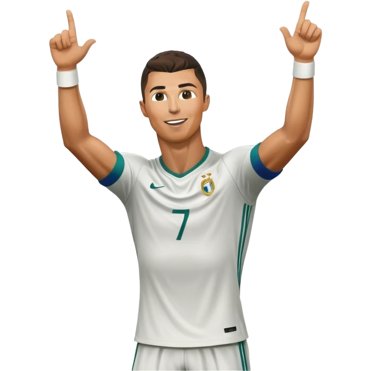 Cristiano Ronaldo football player celebrating a goal emoji