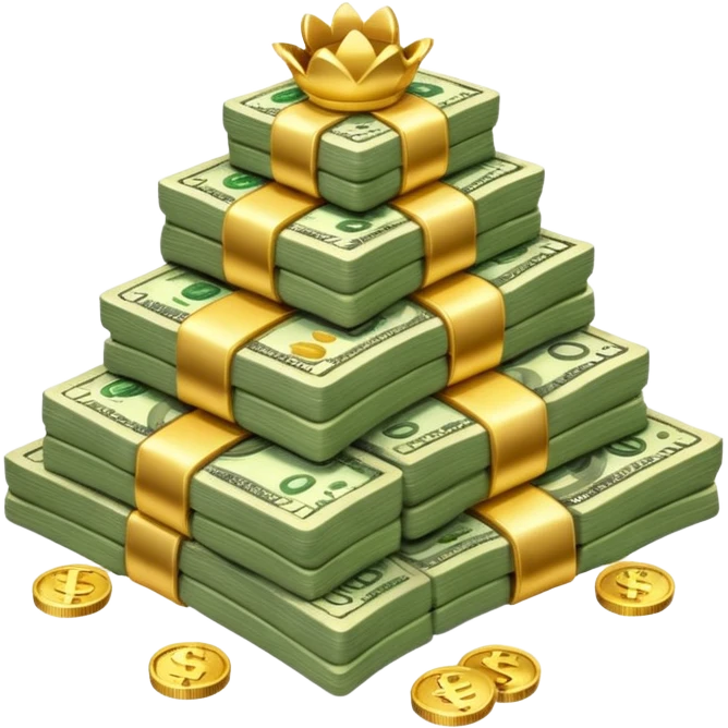 money in a glitter $  emoji