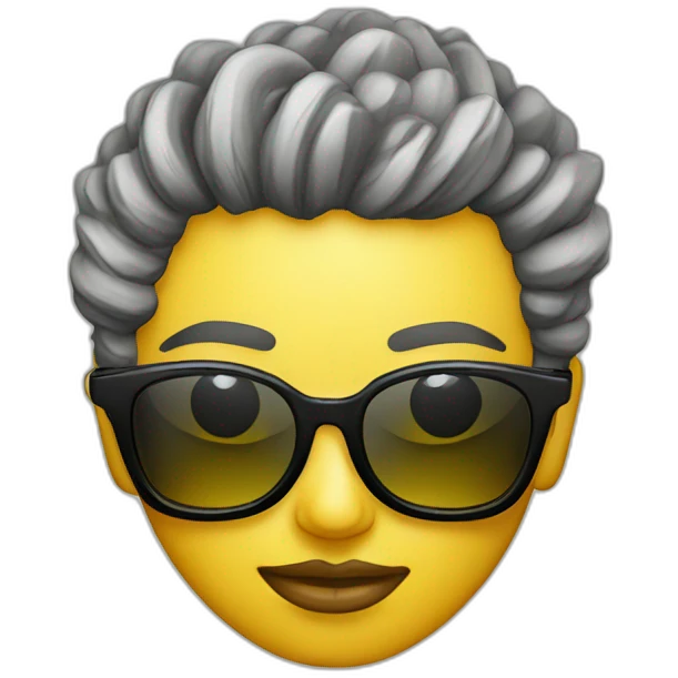 Tattoo on face ، sunglass emoji