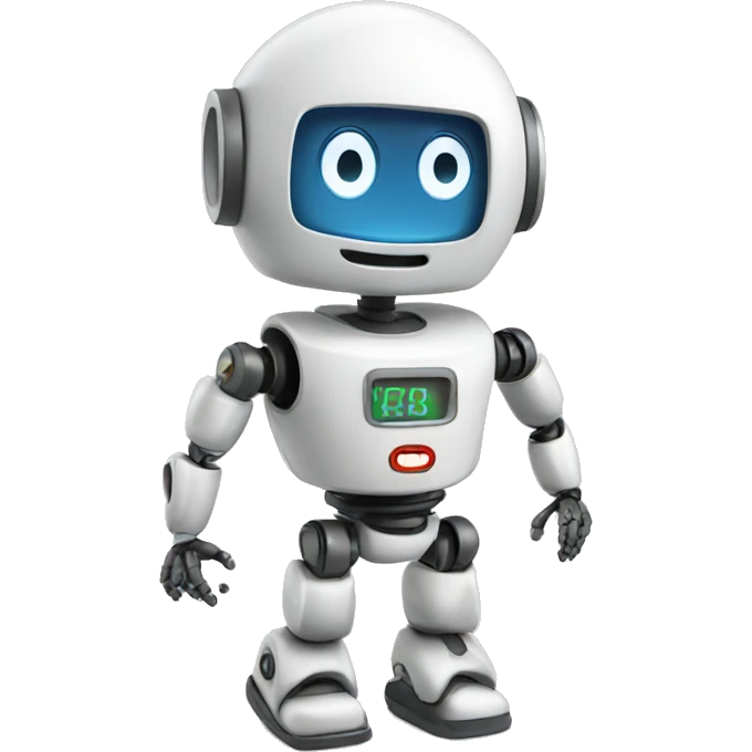 happy robot with thermometer emoji